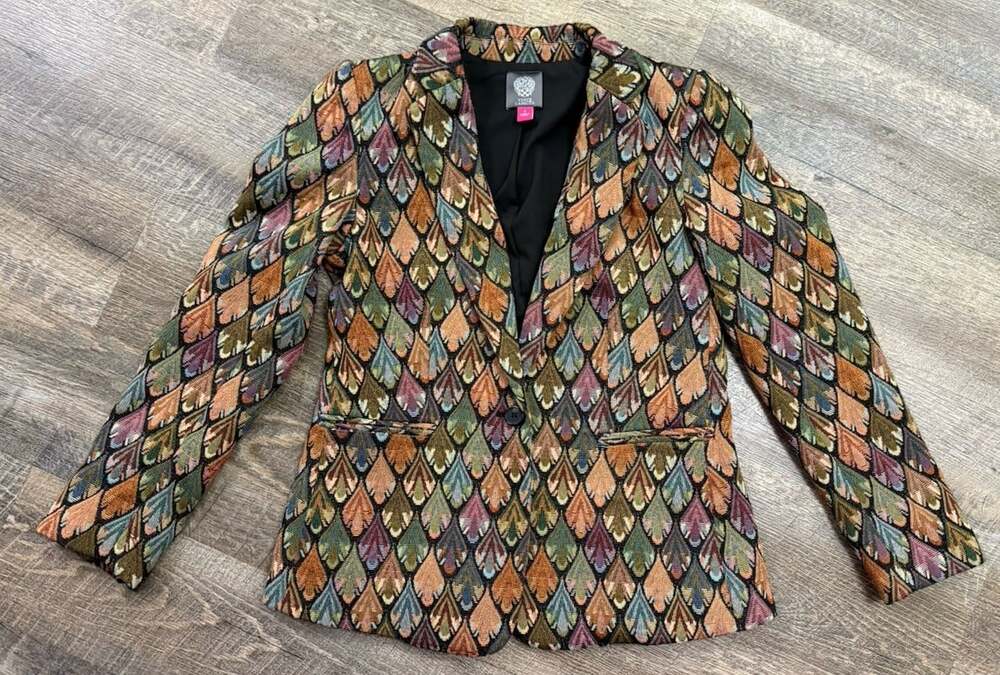 Vince Camuto Estate Jewel Blazer Womens Sz 2/Small MSRP $149.00